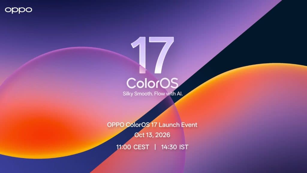 OPPO Confirms ColorOS 17 India Launch on October 13